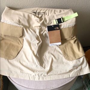 The North Face Cream Skort with Lime Belt
